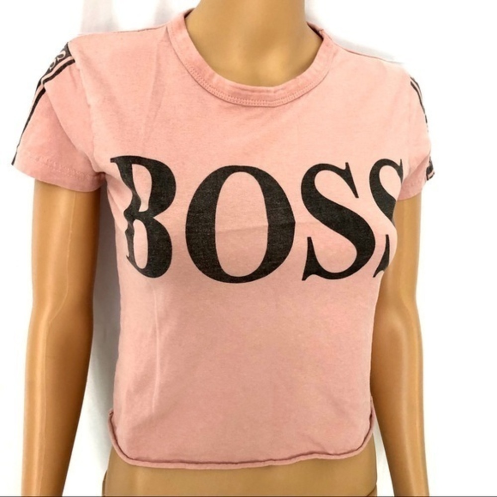 ON FIRE cropped BOSS top